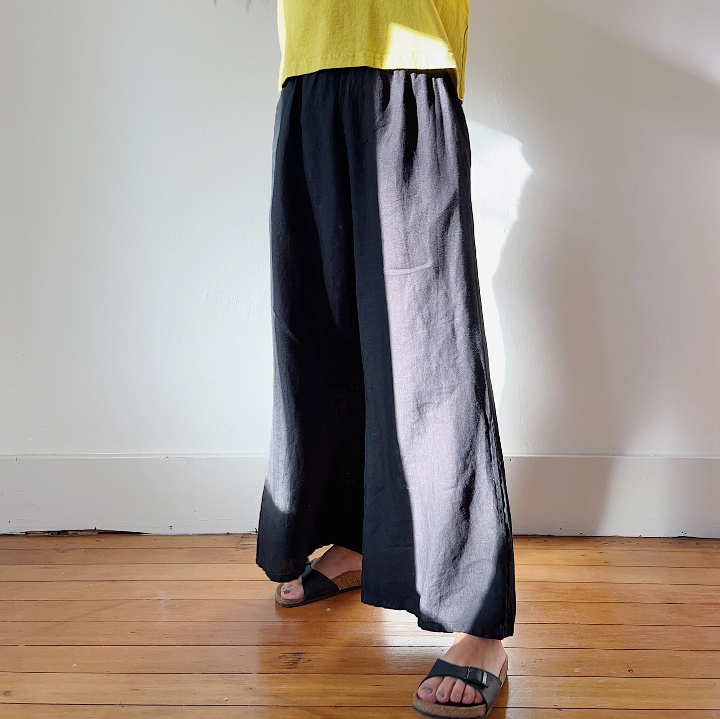 Linen Osca Pant in Black