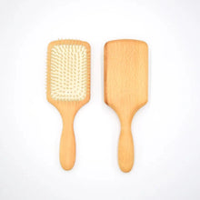 Load image into Gallery viewer, Paddle Hair Brush with Wooden Pins
