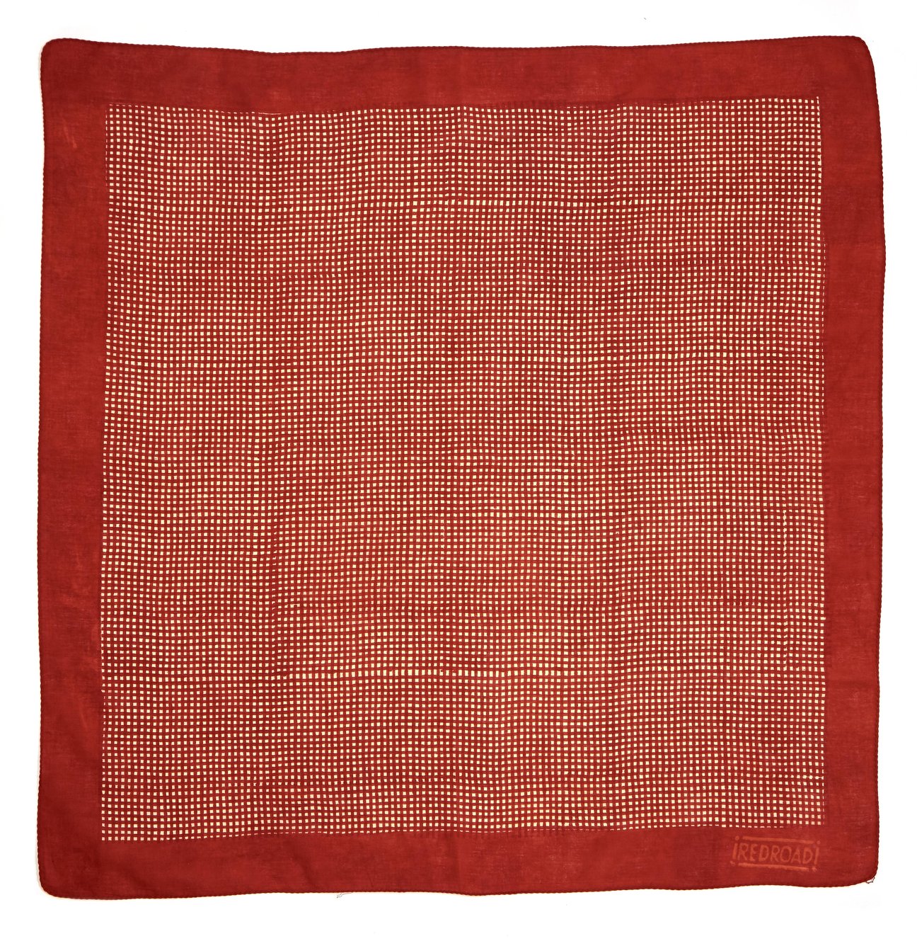 Mini Plaid Bandana in Red Madder