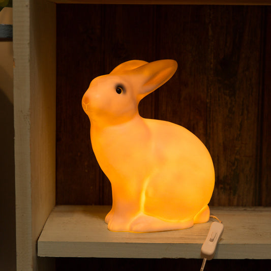 glowing rabbit lamp front view