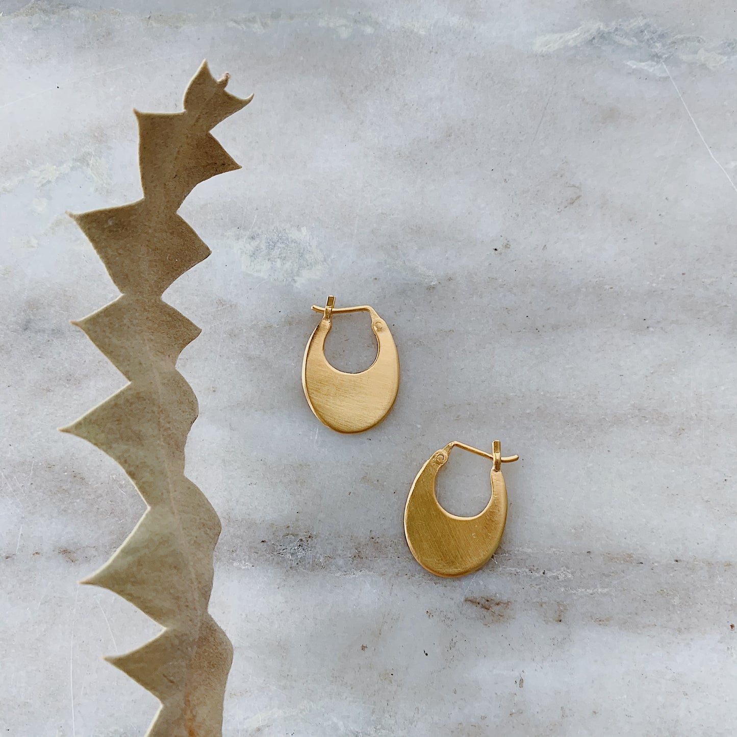 Small Oval Gold Hoops