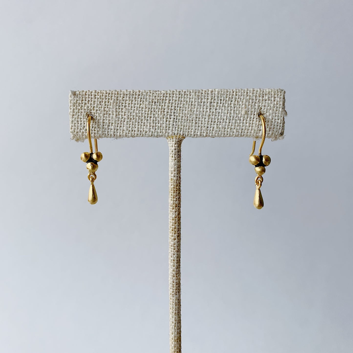 Cluster Teardrop Dangle Earrings in Gold