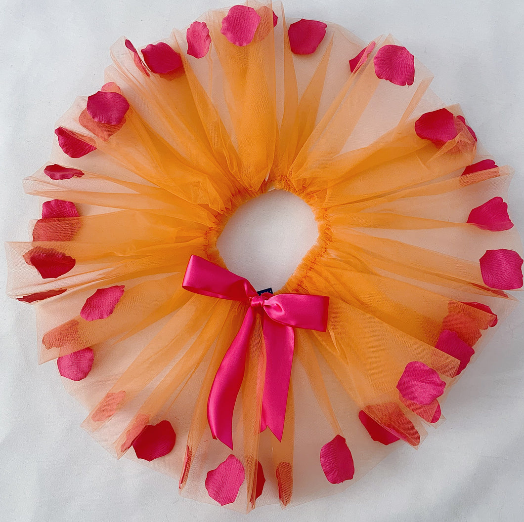 Orange Fuschia Petal Tutu