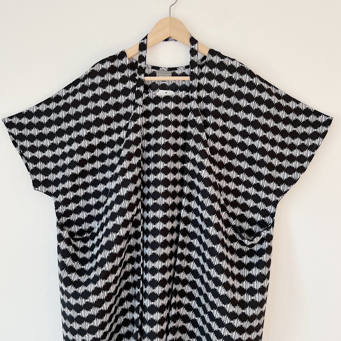 Niche | Origami Dress in Channel Print