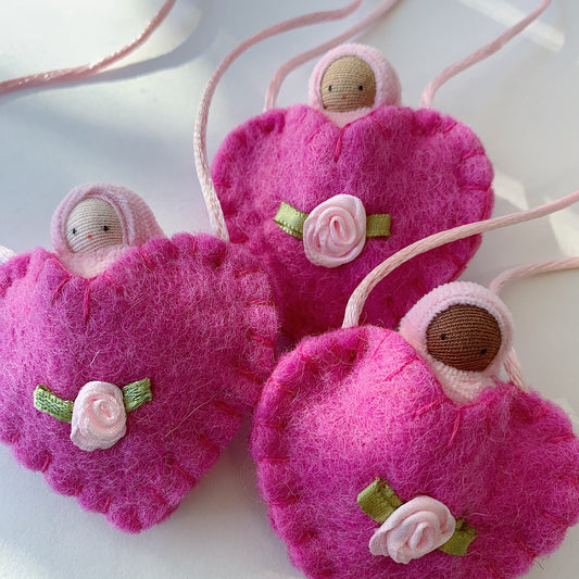 Pink Heart Baby Necklace