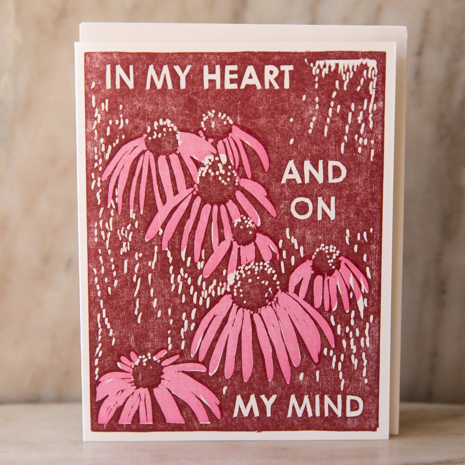 "In my heart and on my mind" card