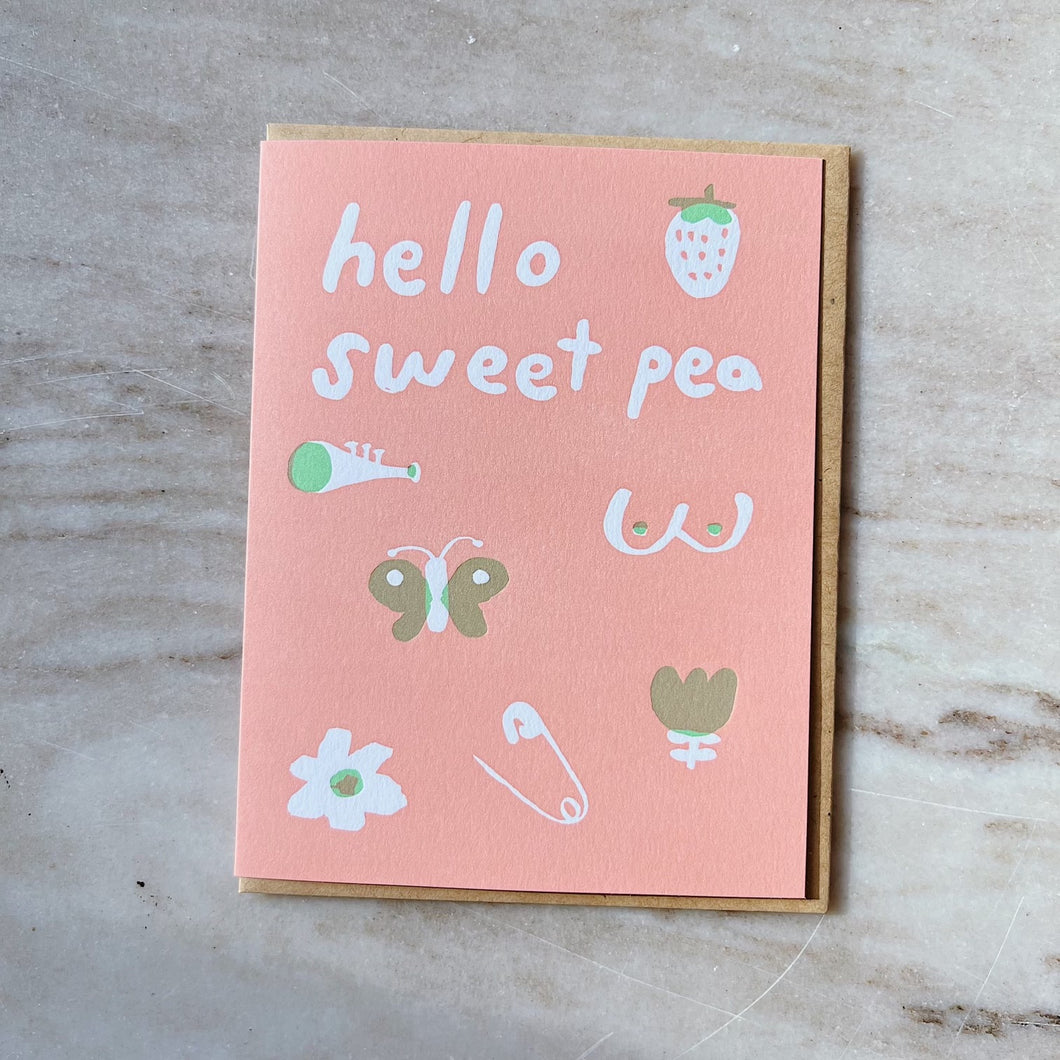 Hello Sweet Pea Card