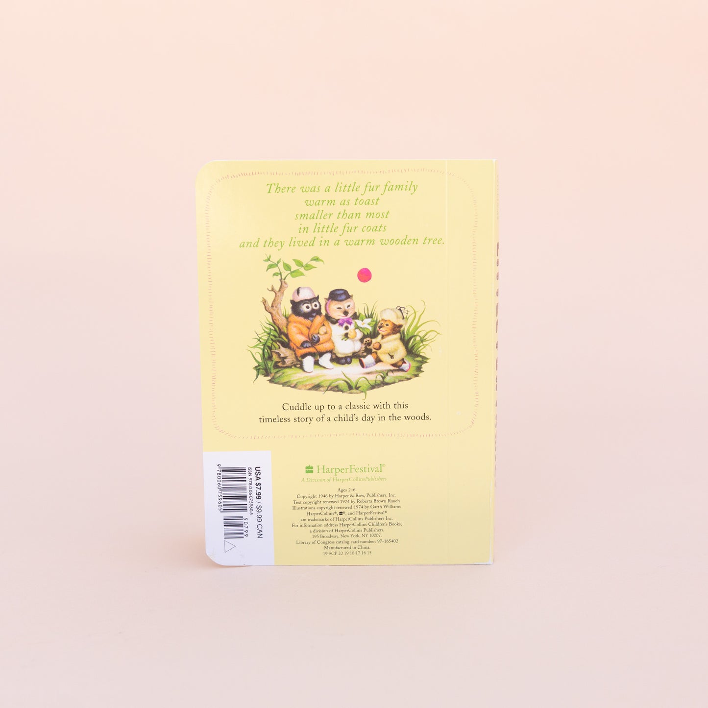 back cover of "Little Fur Family"