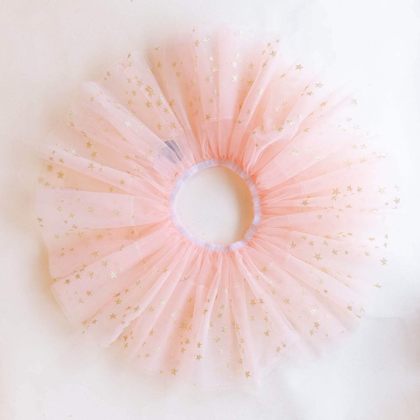 overhead view of blush star tutu