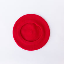 Load image into Gallery viewer, bottom of red wool beret
