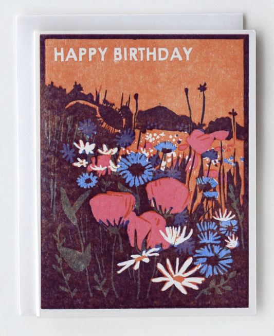 Happy Birthday Wildflower Card