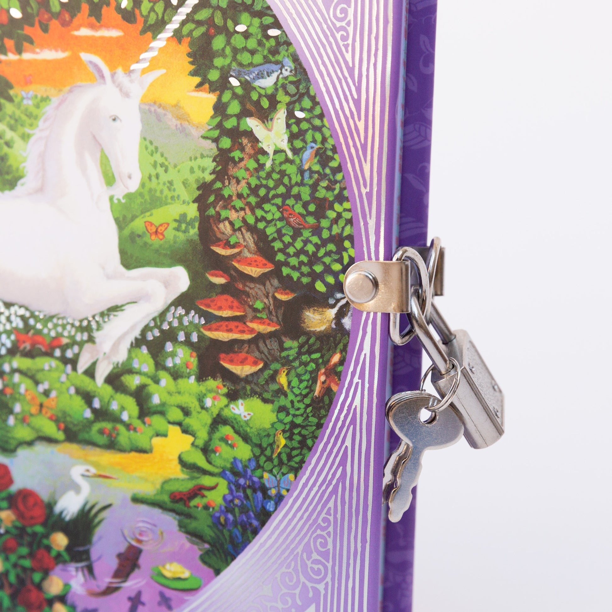close up lock view unicorn diary