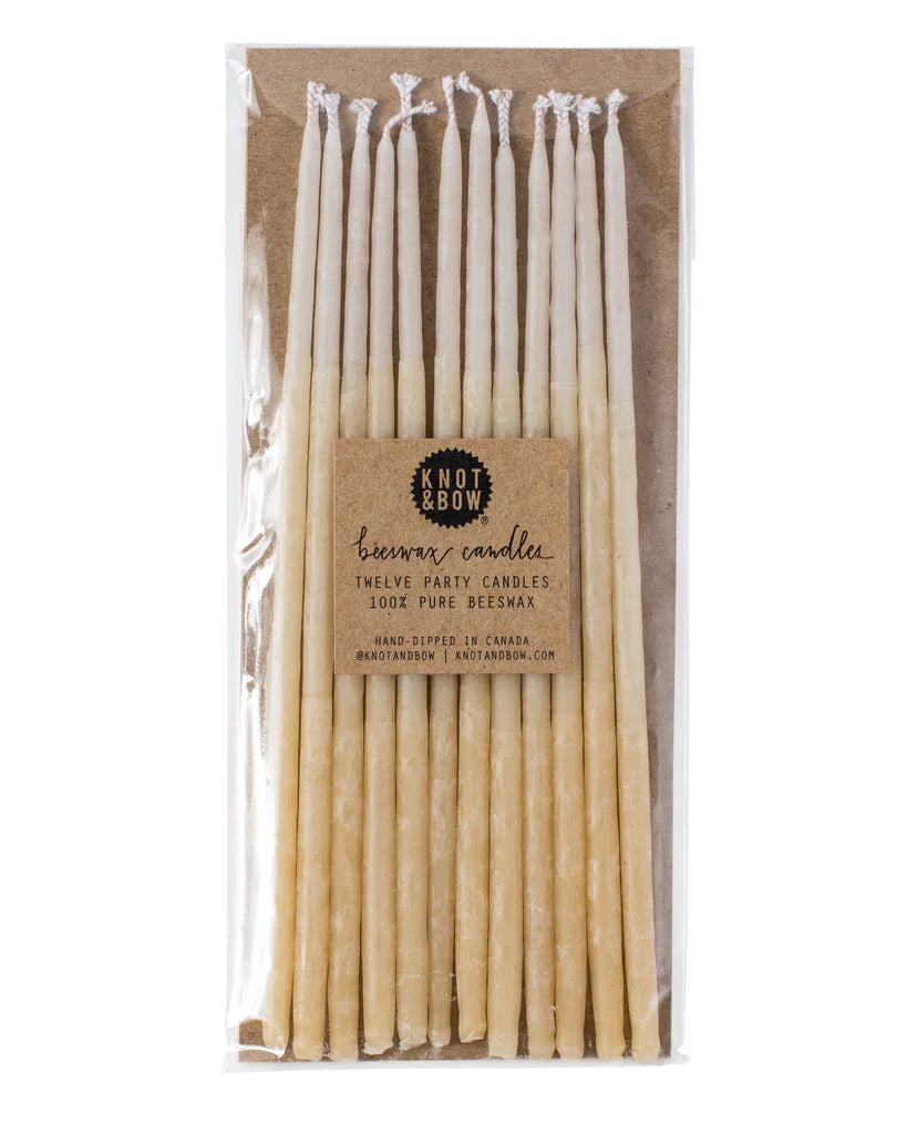 Tall Natural Beeswax Party Candles