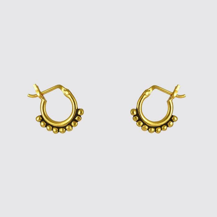 Jane Diaz | Dainty Granulated Hoops