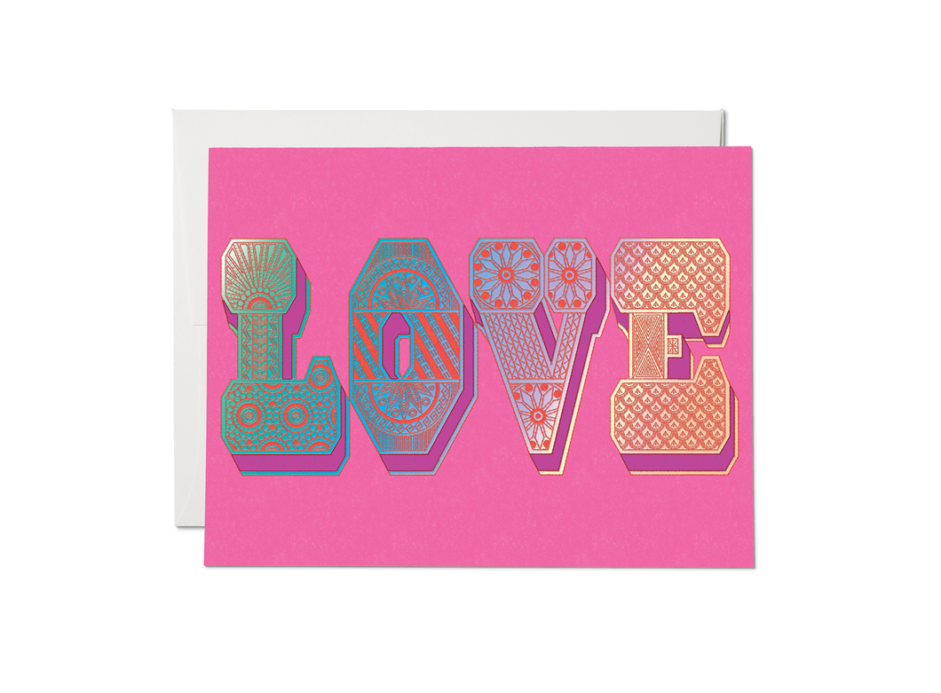 Love Typography Card